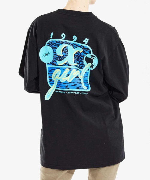 X-girl（エックスガール）の「COSMIC L/S TEE（Tシャツ/カットソー・レディース・ライトグリーン/ホワイト/ブラック・XL/S/L/M）」の3枚目の写真