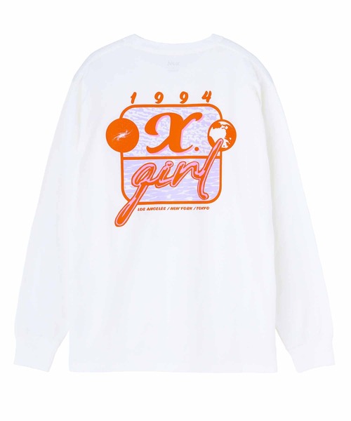 X-girl（エックスガール）の「COSMIC L/S TEE（Tシャツ/カットソー・レディース・ライトグリーン/ホワイト/ブラック・XL/S/L/M）」の5枚目の写真