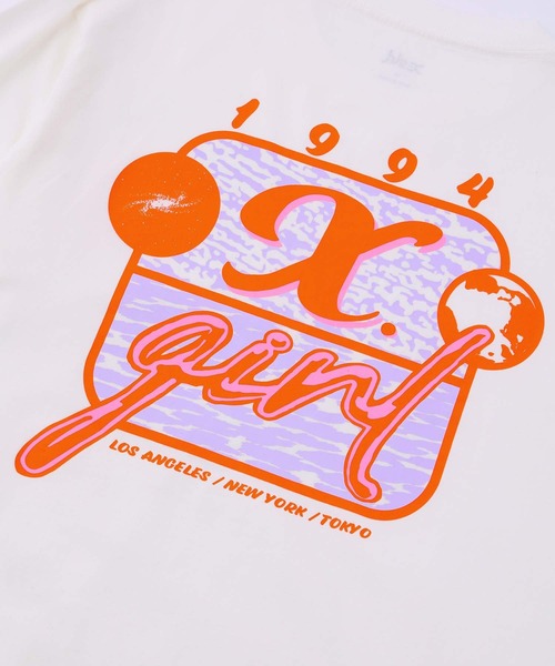 X-girl（エックスガール）の「COSMIC L/S TEE（Tシャツ/カットソー・レディース・ライトグリーン/ホワイト/ブラック・XL/S/L/M）」の10枚目の写真