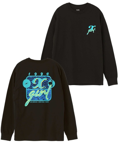 X-girl（エックスガール）の「COSMIC L/S TEE（Tシャツ/カットソー・レディース・ライトグリーン/ホワイト/ブラック・XL/S/L/M）」の18枚目の写真