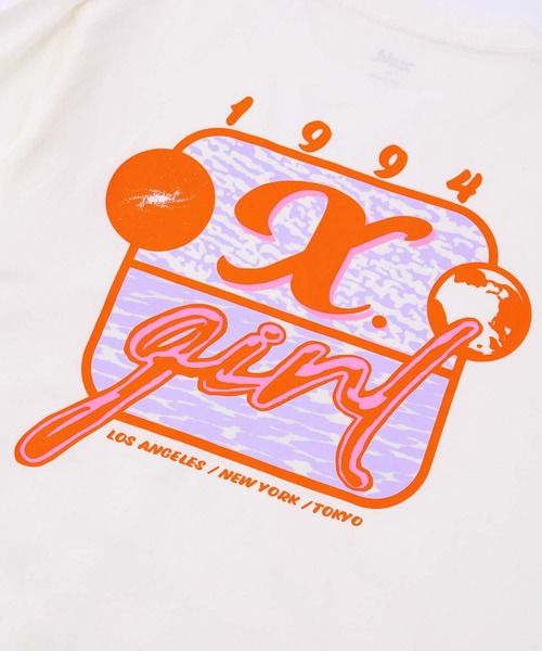 X-girl（エックスガール）の「COSMIC L/S TEE（Tシャツ/カットソー・レディース・ライトグリーン/ホワイト/ブラック・XL/S/L/M）」の16枚目の写真