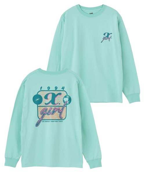 X-girl（エックスガール）の「COSMIC L/S TEE（Tシャツ/カットソー・レディース・ライトグリーン/ホワイト/ブラック・XL/S/L/M）」の19枚目の写真
