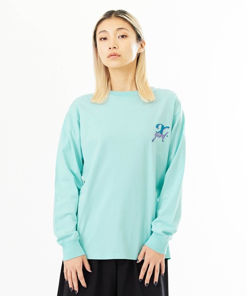 X-girl（エックスガール）の「COSMIC L/S TEE（Tシャツ/カットソー・レディース・ライトグリーン/ホワイト/ブラック・XL/S/L/M）」の22枚目の写真