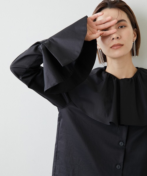 Whim Gazette（ウィムガゼット）の「ツイルフリルカラーブラウス