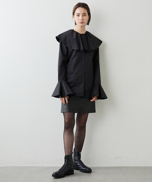 Whim Gazette（ウィムガゼット）の「ツイルフリルカラーブラウス