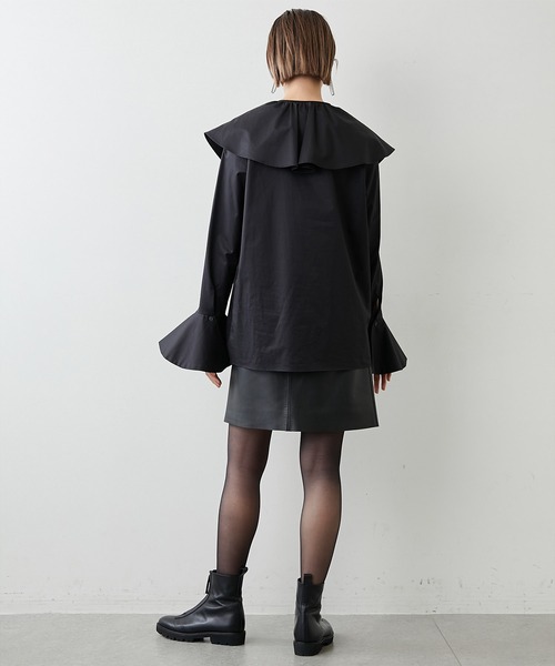 Whim Gazette（ウィムガゼット）の「ツイルフリルカラーブラウス