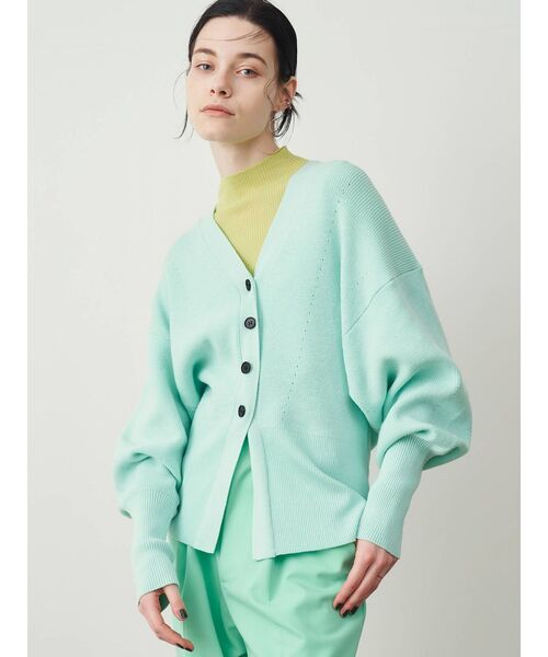 ELENDEEK（エレンディーク）の「ウールミックスシアーニット（ニット/セーター・レディース・ライトグリーン/ブラック/ライトベージュ/オフホワイト・FREE）」の7枚目の写真