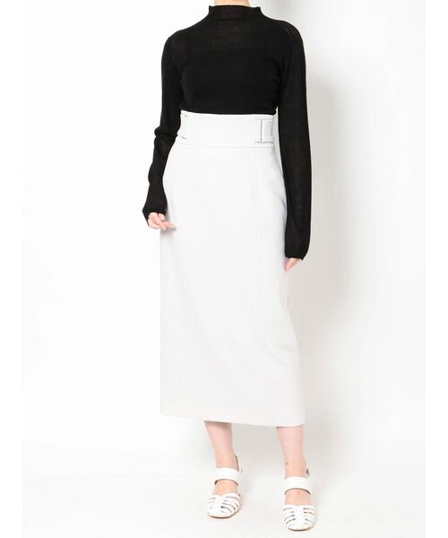 ELENDEEK（エレンディーク）の「ウールミックスシアーニット（ニット/セーター・レディース・ライトグリーン/ブラック/ライトベージュ/オフホワイト・FREE）」の21枚目の写真