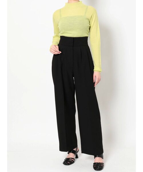 ELENDEEK（エレンディーク）の「ウールミックスシアーニット（ニット/セーター・レディース・ライトグリーン/ブラック/ライトベージュ/オフホワイト・FREE）」の20枚目の写真