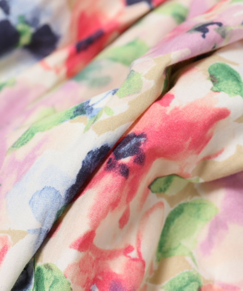 La TOTALITE（ラトータリテ）の「サトウサンコラボ.フラワーフレアースカート。（スカート・レディース・ネイビー/ピンク・38/36）」の7枚目の写真