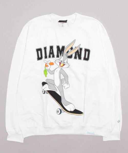 Diamond SUPPLY CO.(ダイアモンドサプライ)の「Diamond Supply Co./ダイアモンド スウェット D20DMPE313(スウェット・メンズ・ホワイト/グレー・L/M)」の2枚目の写真