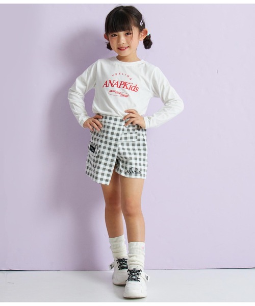 ANAP kids（アナップキッズ）の「ショート裏毛カーディガン×ロンTセット【ジュニアお揃い】（カーディガン/ボレロ・キッズ・ブラック/ベビーピンク・110cm/130cm/120cm）」の9枚目の写真