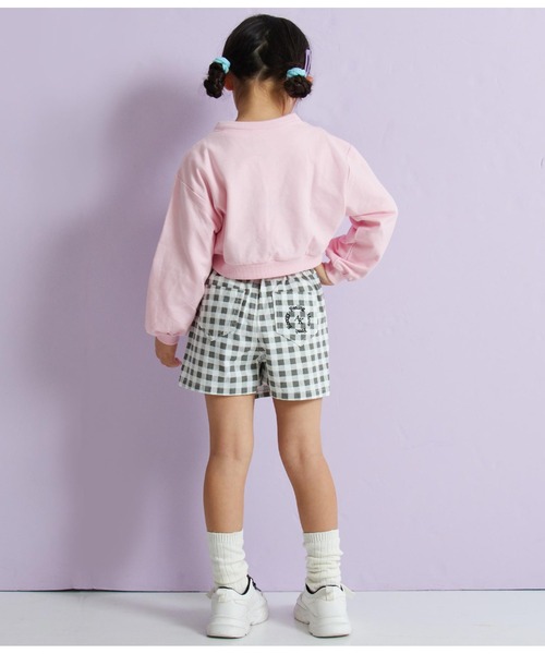 ANAP kids（アナップキッズ）の「ショート裏毛カーディガン×ロンTセット【ジュニアお揃い】（カーディガン/ボレロ・キッズ・ブラック/ベビーピンク・110cm/130cm/120cm）」の6枚目の写真