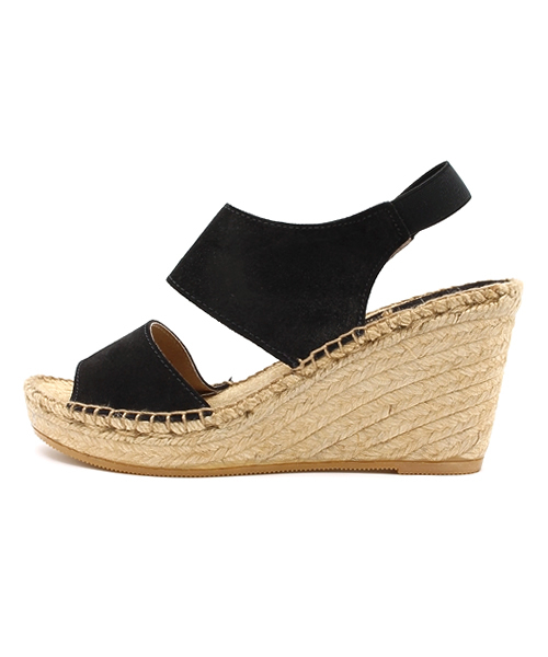 Calzanor（カルザノール）の「CALZANORウエッジソールエスパドリーユサンダル/705-CAL-2013A1304（サンダル・レディース・その他/ブラック・38/36/37）」の3枚目の写真