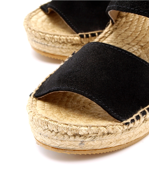 Calzanor（カルザノール）の「CALZANORウエッジソールエスパドリーユサンダル/705-CAL-2013A1304（サンダル・レディース・その他/ブラック・38/36/37）」の6枚目の写真