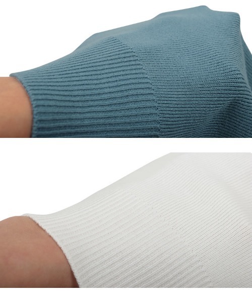 KOBE LETTUCE（コウベレタス）の「[ 岡部あゆみさんコラボ ]UVカットコットンレーヨンニットカーディガン（カーディガン/ボレロ・レディース・ライトブルー/オフホワイト/ベージュ×ブラック/ホワイト×ブラック/ブラック×ホワイト/グリーン/ピンク系/イエロー・FREE）」の21枚目の写真