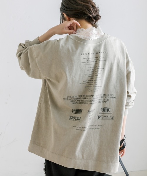 PUAL CE CIN（ピュアルセシン）の「ロゴプリント2WAYカットソー（Tシャツ/カットソー・レディース・ピンク/ベージュ/オフホワイト/ブルー・FREE）」の3枚目の写真