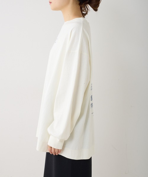 PUAL CE CIN（ピュアルセシン）の「ロゴプリント2WAYカットソー（Tシャツ/カットソー・レディース・ピンク/ベージュ/オフホワイト/ブルー・FREE）」の6枚目の写真