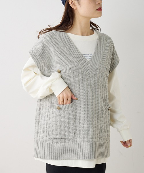 PUAL CE CIN（ピュアルセシン）の「ロゴプリント2WAYカットソー（Tシャツ/カットソー・レディース・ピンク/ベージュ/オフホワイト/ブルー・FREE）」の20枚目の写真