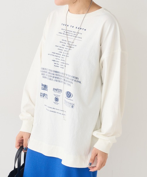 PUAL CE CIN（ピュアルセシン）の「ロゴプリント2WAYカットソー（Tシャツ/カットソー・レディース・ピンク/ベージュ/オフホワイト/ブルー・FREE）」の15枚目の写真