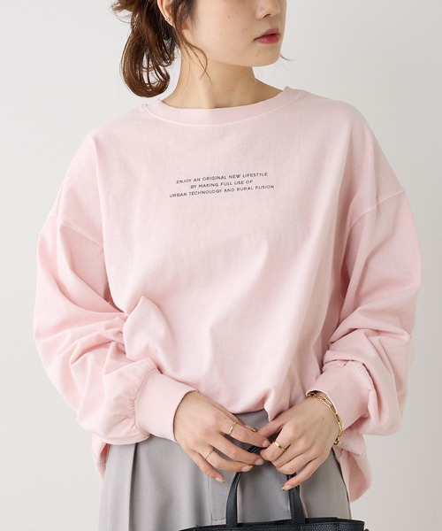 PUAL CE CIN（ピュアルセシン）の「ロゴプリント2WAYカットソー（Tシャツ/カットソー・レディース・ピンク/ベージュ/オフホワイト/ブルー・FREE）」の22枚目の写真