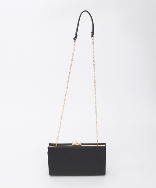 axes femme（アクシーズファム）の「パール金具クラッチバッグ（クラッチバッグ・レディース・ベージュ/ブラック・FREE）」の5枚目の写真