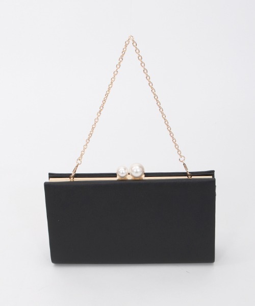 axes femme（アクシーズファム）の「パール金具クラッチバッグ（クラッチバッグ・レディース・ベージュ/ブラック・FREE）」の11枚目の写真