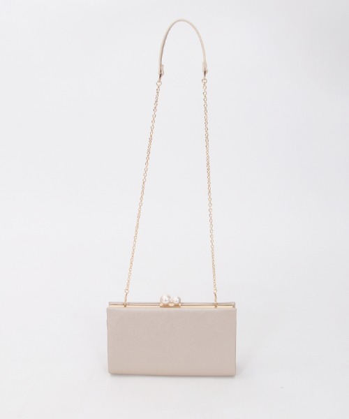 axes femme（アクシーズファム）の「パール金具クラッチバッグ（クラッチバッグ・レディース・ベージュ/ブラック・FREE）」の14枚目の写真