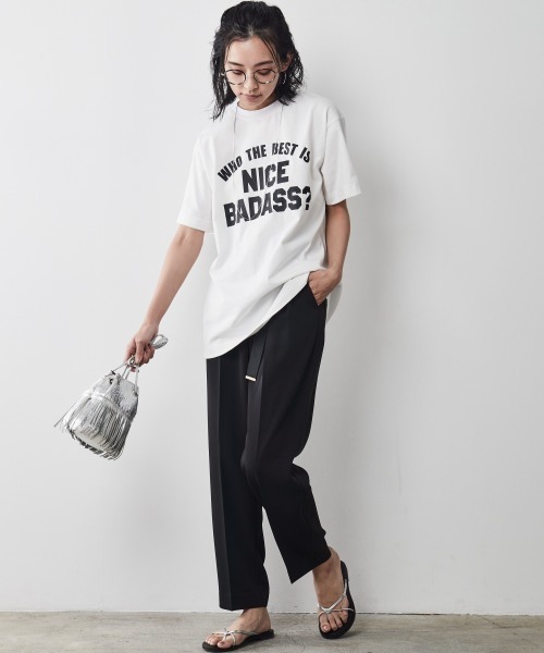 CHIC STYLE（シックスタイル）の「＜大きいサイズ＞ベルト付テーパードパンツ シックスタイル（その他パンツ・レディース・ブラック/モカ・L/LL/4L/5L/3L）」の14枚目の写真