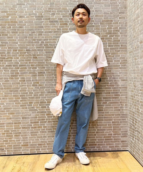 Grand PARK(グランドパーク)の「圧縮マイクロ鹿の子半袖スウェット(セットアップ対応アイテム)(Tシャツ/カットソー・メンズ・ブラック/ホワイト/ネイビー/グレー・X-LARGE/MEDIUM/LARGE)」の22枚目の写真