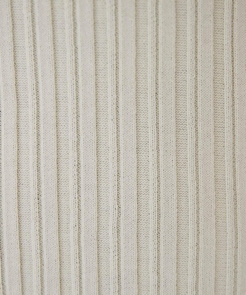 COLLAGE GALLARDAGALANTE（コラージュガリャルダガランテ）の「リブニットタイトワンピース（ワンピース・レディース・チャコールグレー/アイボリー/グリーン・FREE/PM）」の9枚目の写真