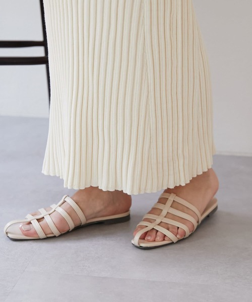 COLLAGE GALLARDAGALANTE（コラージュガリャルダガランテ）の「リブニットタイトワンピース（ワンピース・レディース・チャコールグレー/アイボリー/グリーン・FREE/PM）」の16枚目の写真