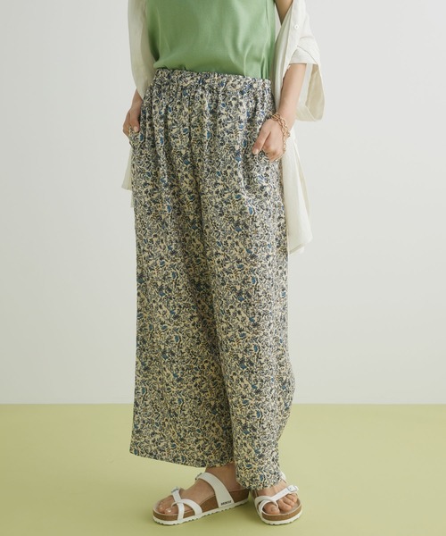CRAFT STANDARD BOUTIQUE(クラフトスタンダードブティック)の「総花柄イージーパンツ ◆(その他パンツ・レディース・ナチュラル/イエロー・FREE)」の2枚目の写真