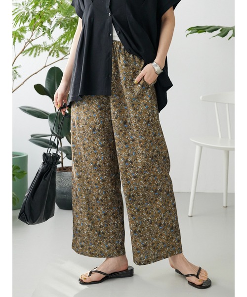 CRAFT STANDARD BOUTIQUE(クラフトスタンダードブティック)の「総花柄イージーパンツ ◆(その他パンツ・レディース・ナチュラル/イエロー・FREE)」の3枚目の写真