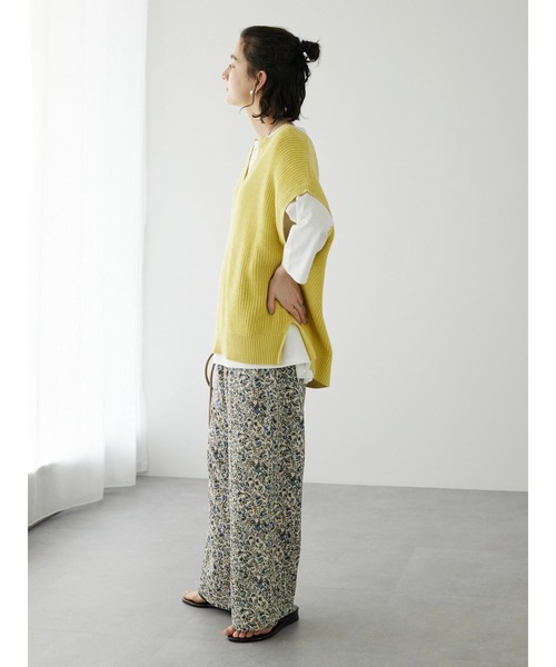 CRAFT STANDARD BOUTIQUE(クラフトスタンダードブティック)の「総花柄イージーパンツ ◆(その他パンツ・レディース・ナチュラル/イエロー・FREE)」の5枚目の写真