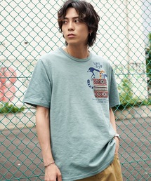 【BLUE STANDARD/ブルースタンダード】別注 ペンギンポケット付き Tシャツ ジャガード スラブ さらさら素材