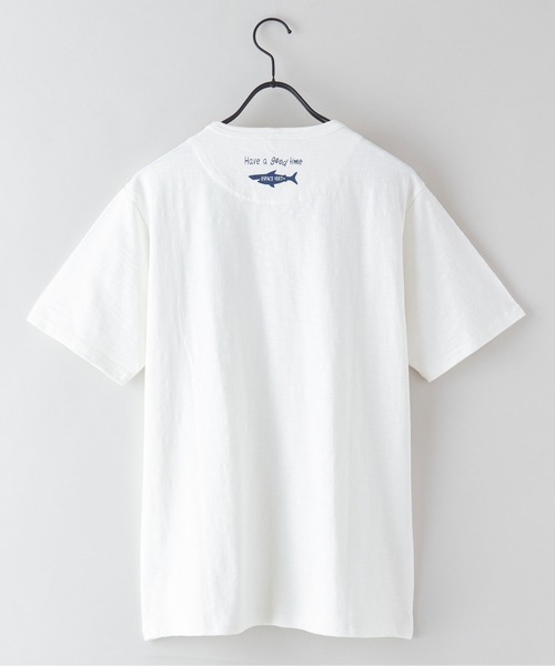 Blue Standard (ブルースタンダード)の「【BLUE STANDARD/ブルースタンダード】別注 ペンギンポケット付き Tシャツ ジャガード スラブ さらさら素材(Tシャツ/カットソー・メンズ・その他4/その他3/その他2/その他1/その他・LARGE/SMALL/X-LARGE/MEDIUM)」の8枚目の写真