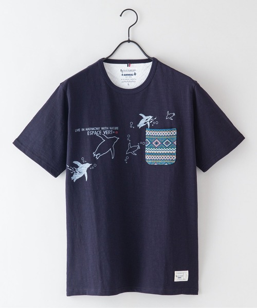 Blue Standard (ブルースタンダード)の「【BLUE STANDARD/ブルースタンダード】別注 ペンギンポケット付き Tシャツ ジャガード スラブ さらさら素材(Tシャツ/カットソー・メンズ・その他4/その他3/その他2/その他1/その他・LARGE/SMALL/X-LARGE/MEDIUM)」の18枚目の写真