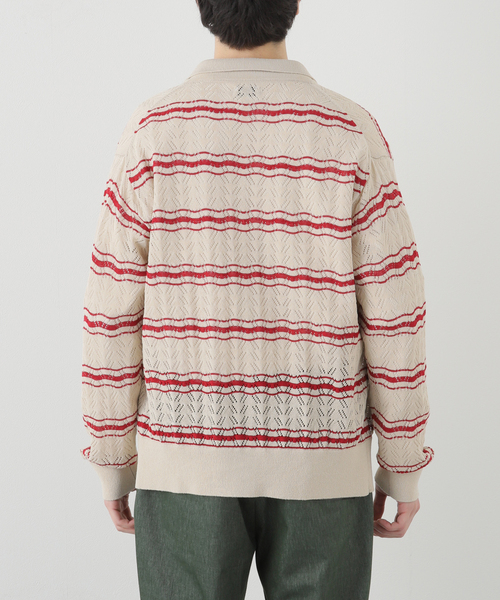 ALLEGE Openwark Boder Cardigan アレッジ ALLEGE（アレッジ）の「ALLEGE Openwark Boder Cardigan（ニット
