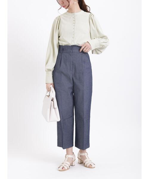 Te chichi(テチチ)の「麻調フリルベルトワイドクロップトパンツ(その他パンツ・レディース・ベージュ/ネイビー/グリーン・SMALL/MEDIUM)」の17枚目の写真