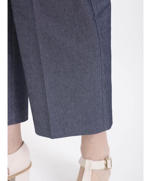 Te chichi(テチチ)の「麻調フリルベルトワイドクロップトパンツ(その他パンツ・レディース・ベージュ/ネイビー/グリーン・SMALL/MEDIUM)」の4枚目の写真
