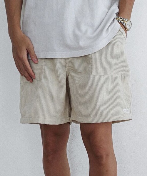 FLEX(フレックス)の「【FLEX】Corduroy short pants(その他パンツ・メンズ・アイボリー/ライトグレー/ライトブルー/ブラック/マスタード・LARGE/X-LARGE/MEDIUM)」の2枚目の写真
