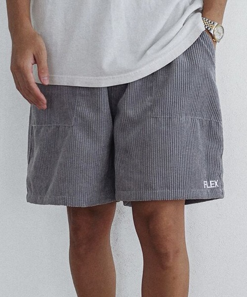 FLEX(フレックス)の「【FLEX】Corduroy short pants(その他パンツ・メンズ・アイボリー/ライトグレー/ライトブルー/ブラック/マスタード・LARGE/X-LARGE/MEDIUM)」の1枚目の写真