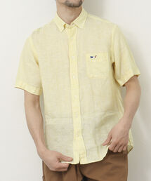 NOLLEY'S goodman | クジラ刺しゅう リネンボタンダウン半袖シャツ(シャツ/ブラウス)