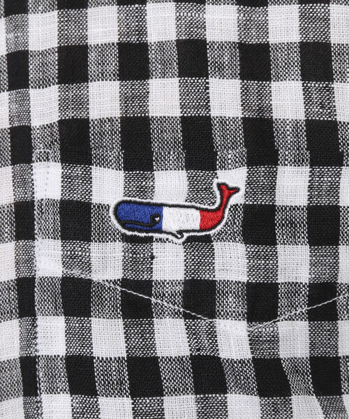 NOLLEY'S goodman（ノーリーズグッドマン）の「クジラ刺しゅう リネンボタンダウン半袖シャツ（シャツ/ブラウス・メンズ・ネイビー/レッド/ブラック/イエロー/ブルー・S/M/L/XL）」の18枚目の写真