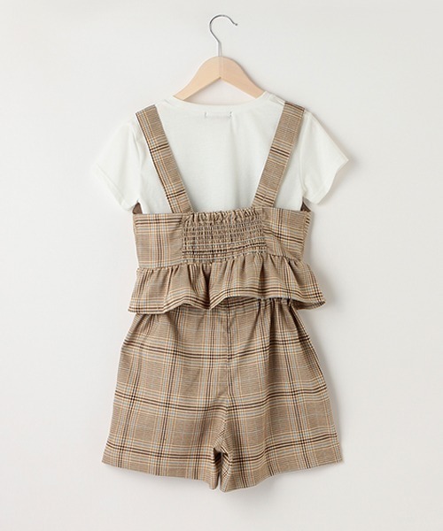 LOVETOXIC（ラブトキシック）の「ビスチェショートパンツ半T3点SET（シャツワンピース・キッズ・ブルー/マルチ/グリーン・L/SS/M/S）」の5枚目の写真