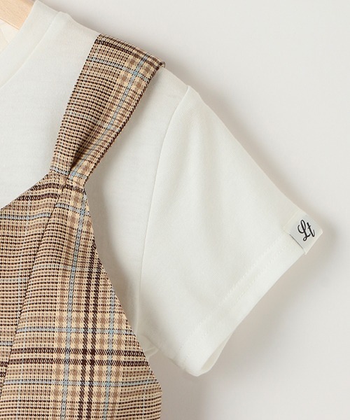 LOVETOXIC（ラブトキシック）の「ビスチェショートパンツ半T3点SET（シャツワンピース・キッズ・ブルー/マルチ/グリーン・L/SS/M/S）」の8枚目の写真