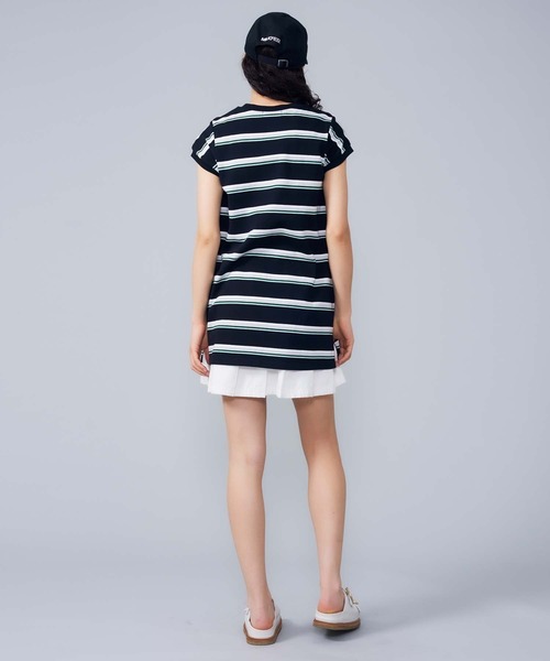 MILKFED.（ミルクフェド）の「MULTI STRIPED TUNIC（チュニック・レディース・グリーン/ブラック・ONE SIZE）」の4枚目の写真