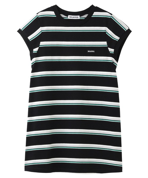 MILKFED.（ミルクフェド）の「MULTI STRIPED TUNIC（チュニック・レディース・グリーン/ブラック・ONE SIZE）」の5枚目の写真
