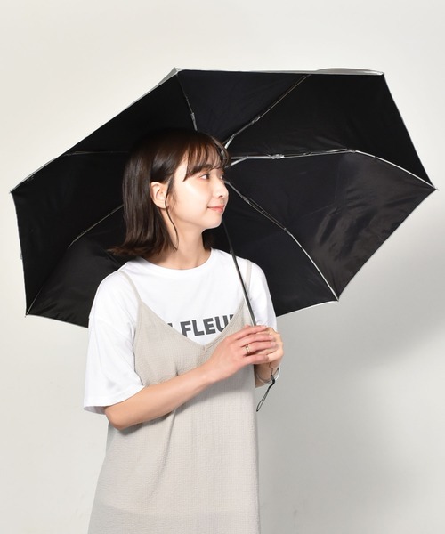 Waterfront（ウォーターフロント）の「サンシェイドシルバー 55cm 折傘 日傘 雨傘（折りたたみ傘・レディース・シルバー・FREE）」の18枚目の写真